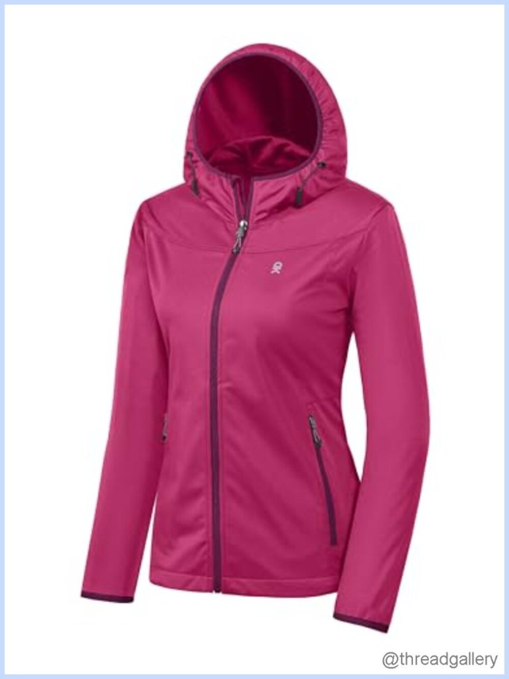 Lightweight Hooded Softshell Windbreaker Jacket Water Repellent Running Hiking